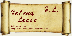 Helena Lečić vizit kartica
